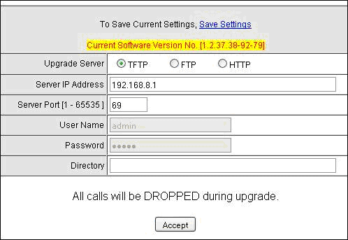 tftp upgrade firmware version 1.255 download
